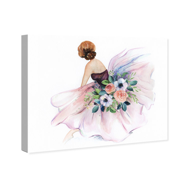 Oliver Gal Floral Ballet, Ballet Dancer Flowers On Canvas Painting